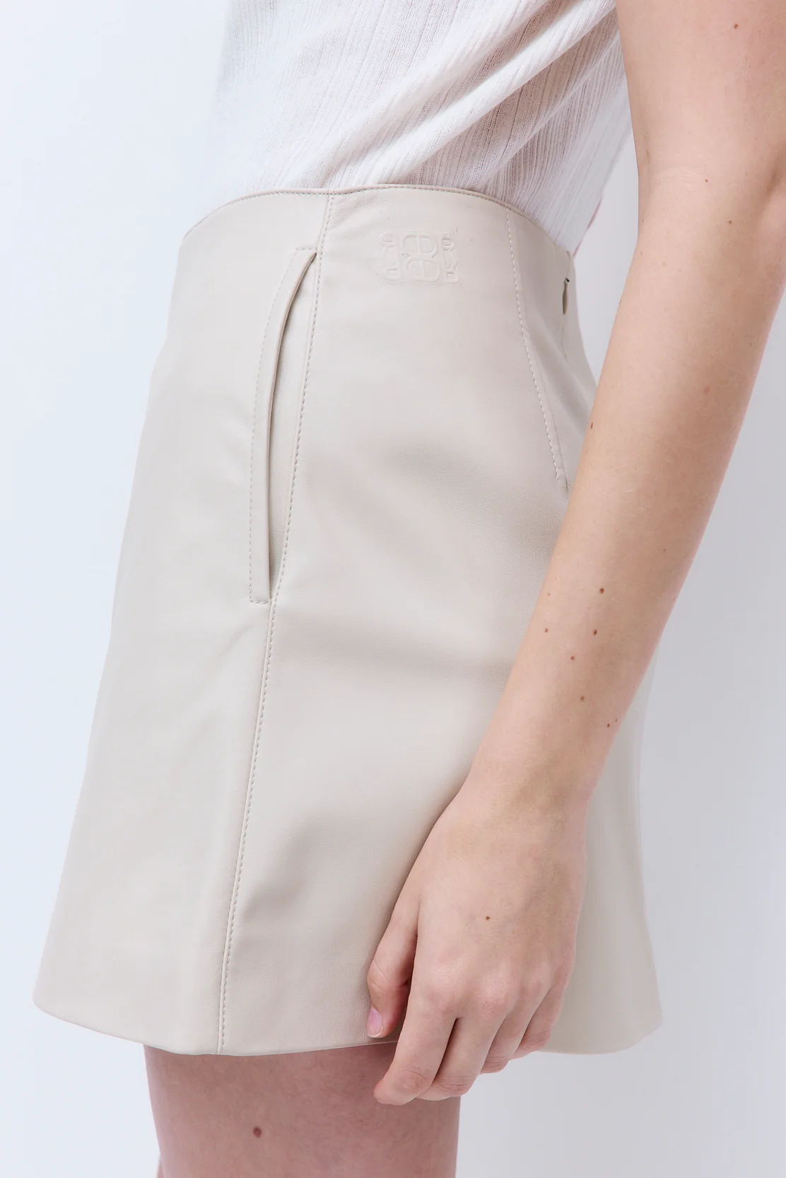 Vegan Leather A Line Skirt - Image 6