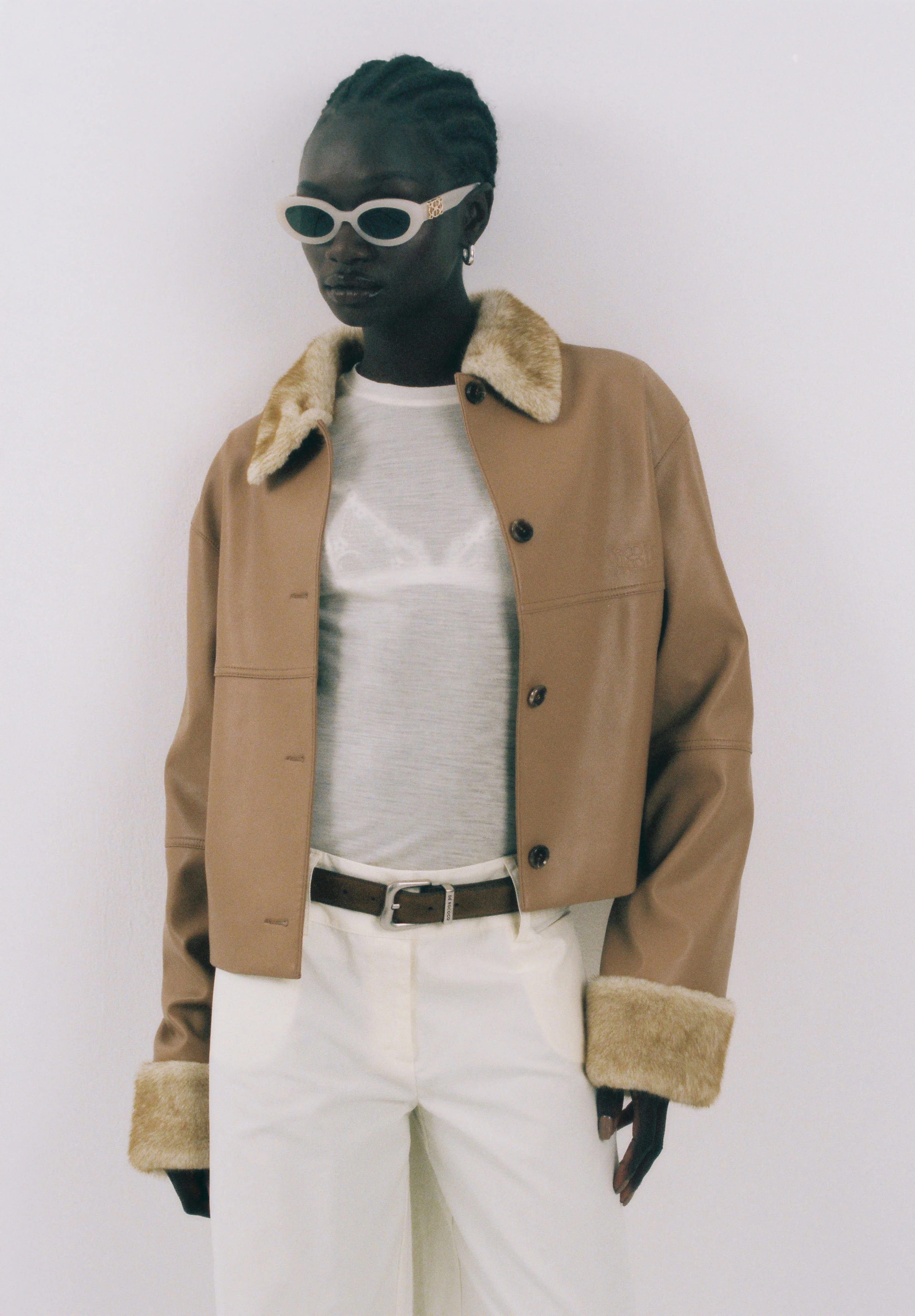 Vegan Leather Faux Fur Jacket