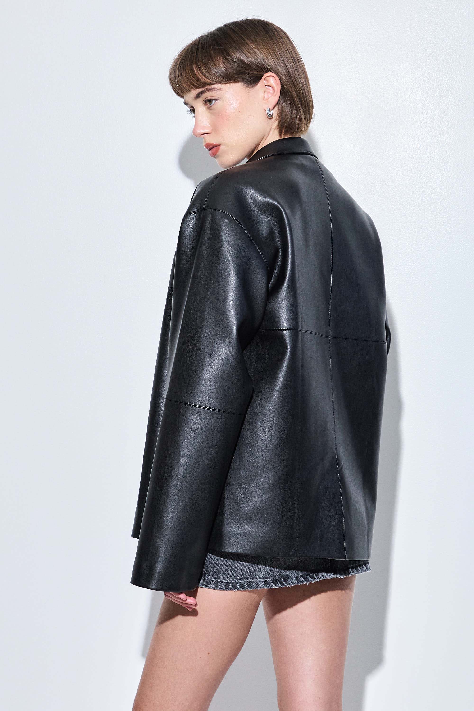Vegan Leather Jacket - Image 6