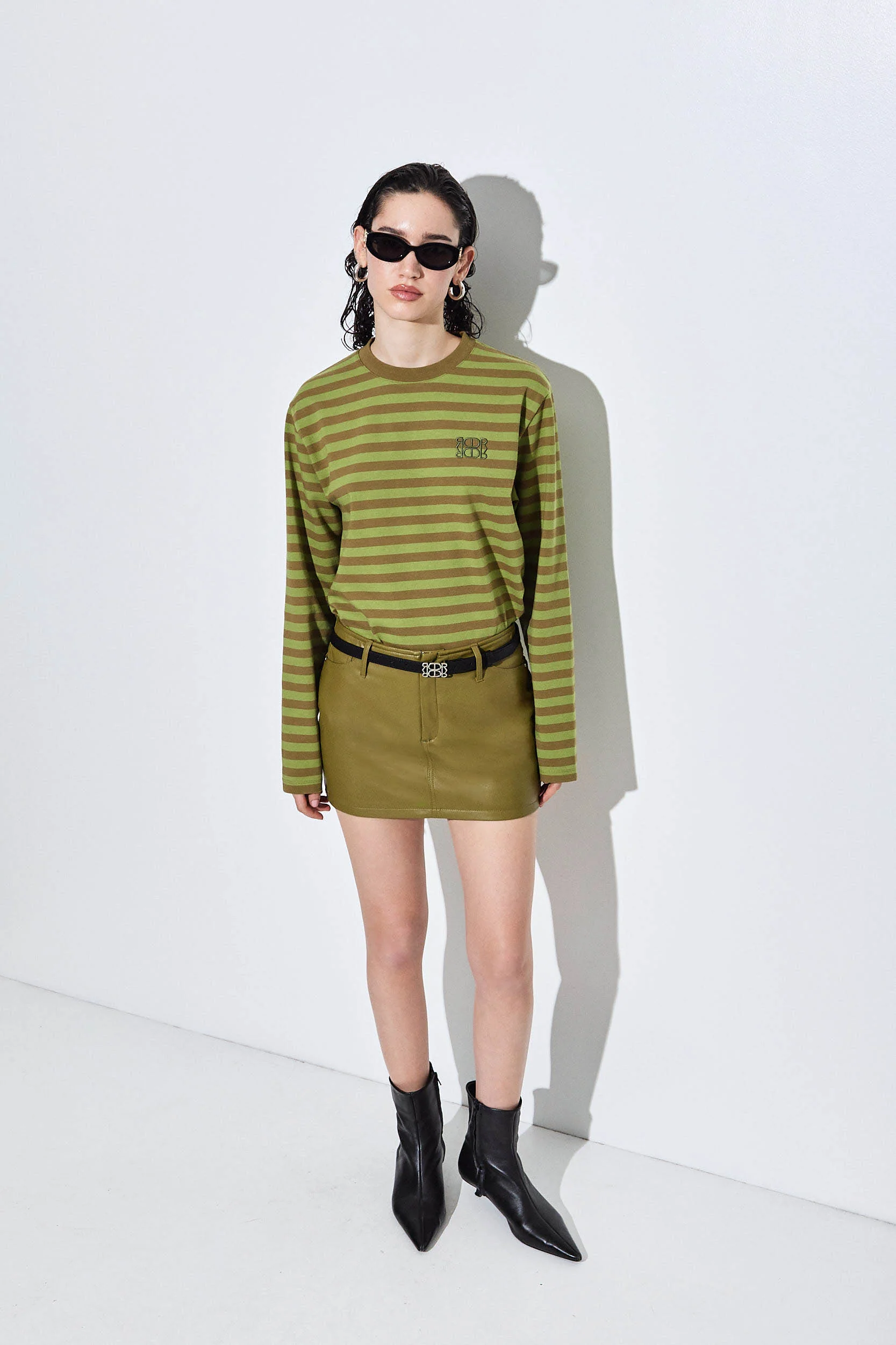 Vegan Leather Mini Skirt - Image 3