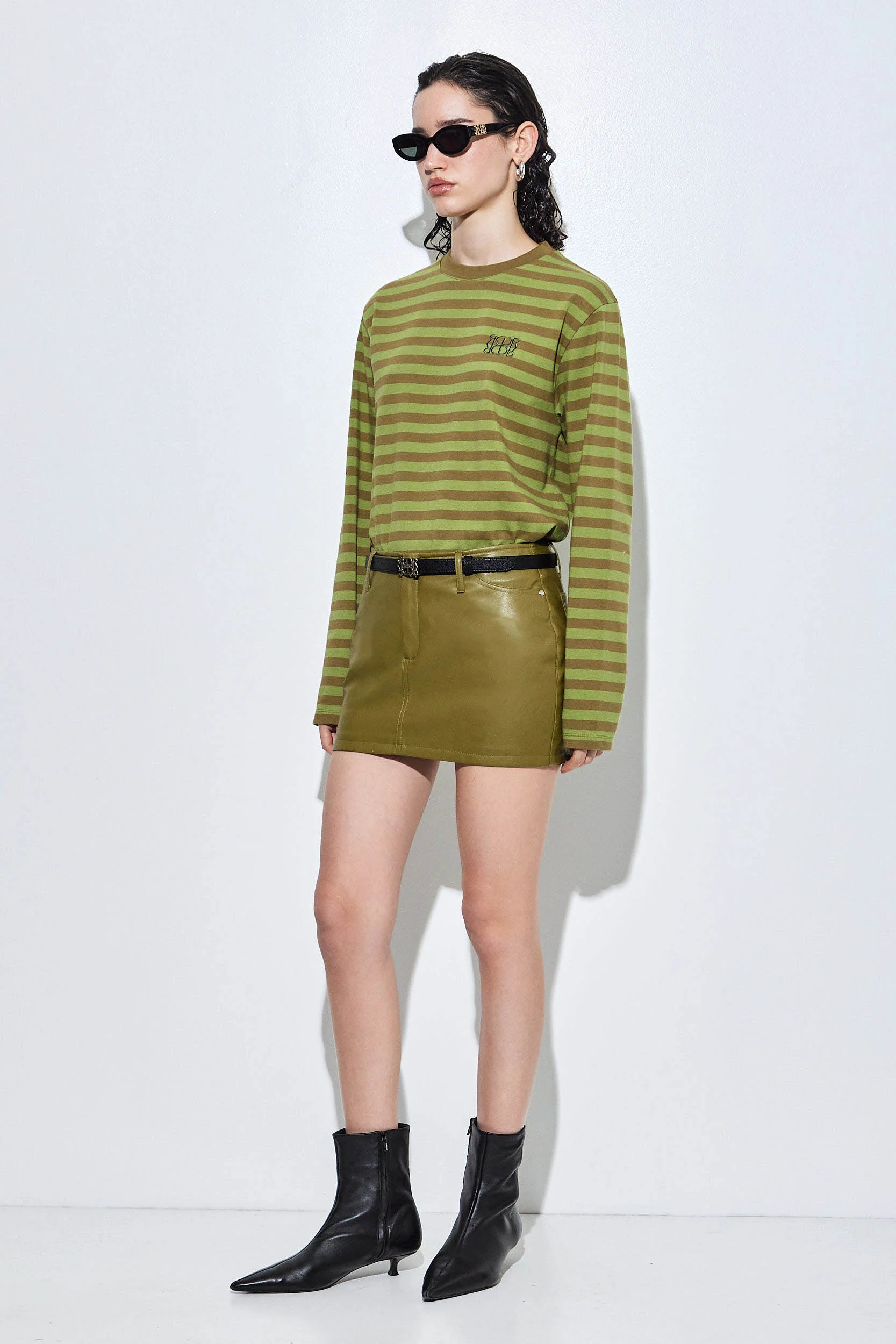 Vegan Leather Mini Skirt - Image 4
