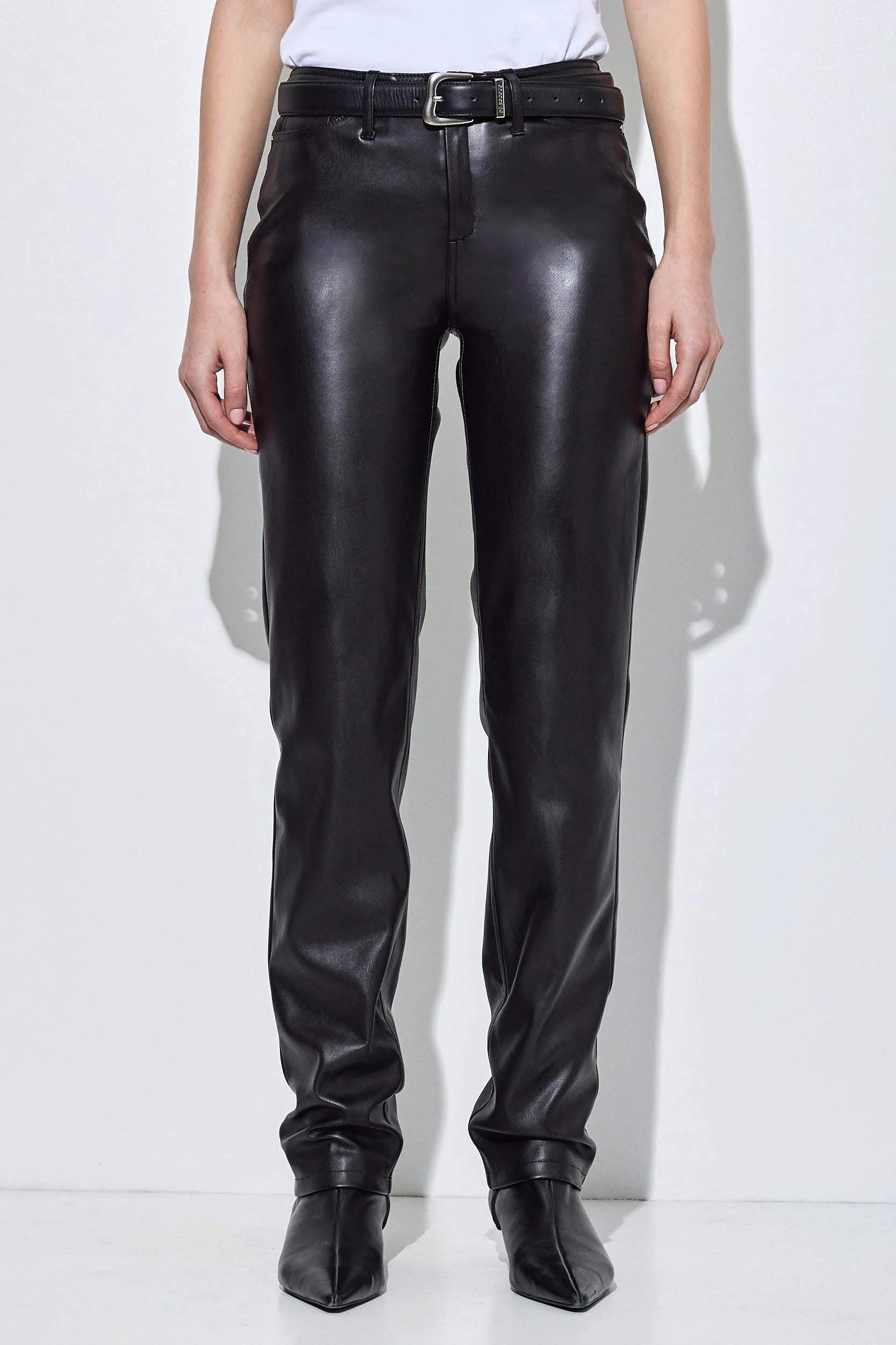 Vegan Leather Slim Pants - Image 2