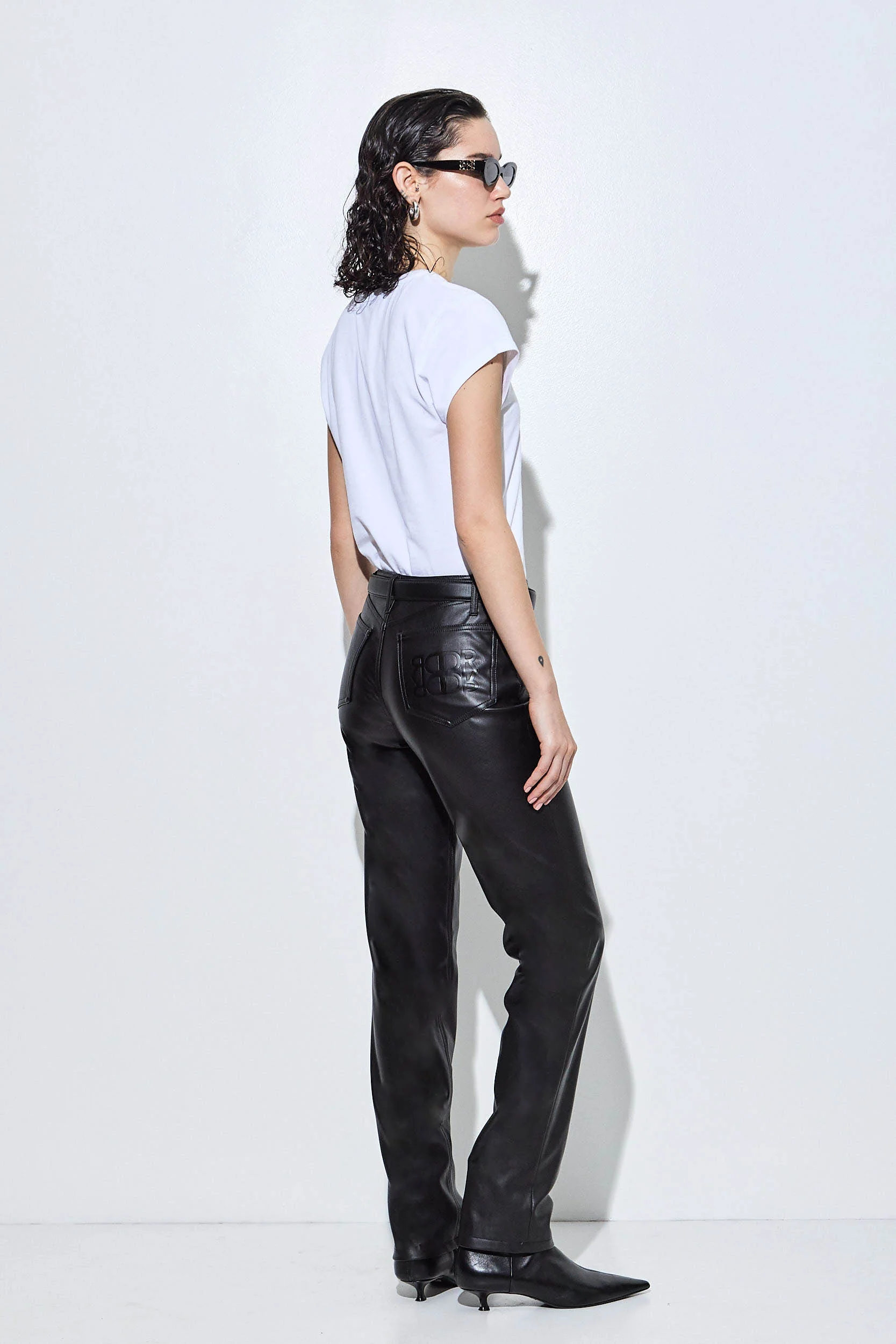 Vegan Leather Slim Pants - Image 5