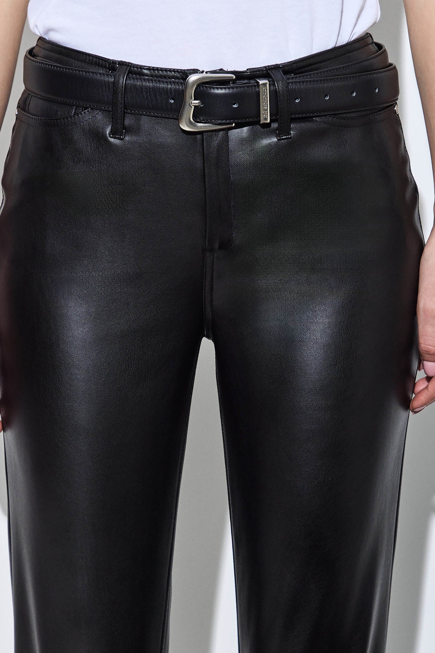 Vegan Leather Slim Pants - Image 7