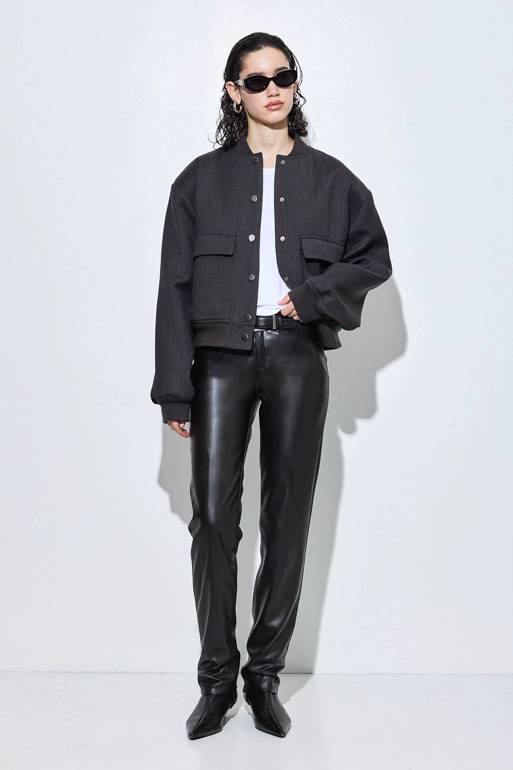 Vegan Leather Slim Pants - Image 8