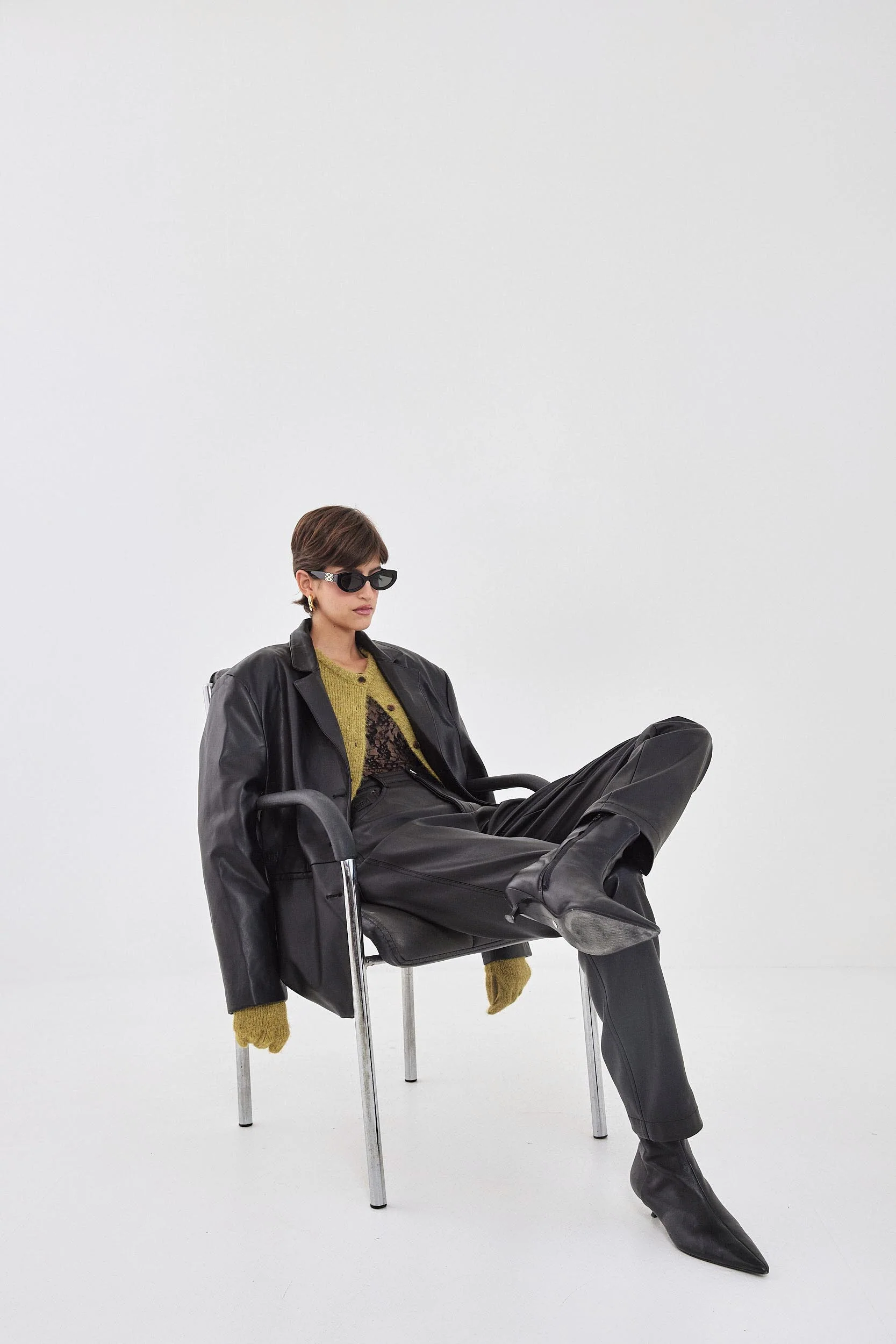 Vegan Leather Straight Pants - Image 8