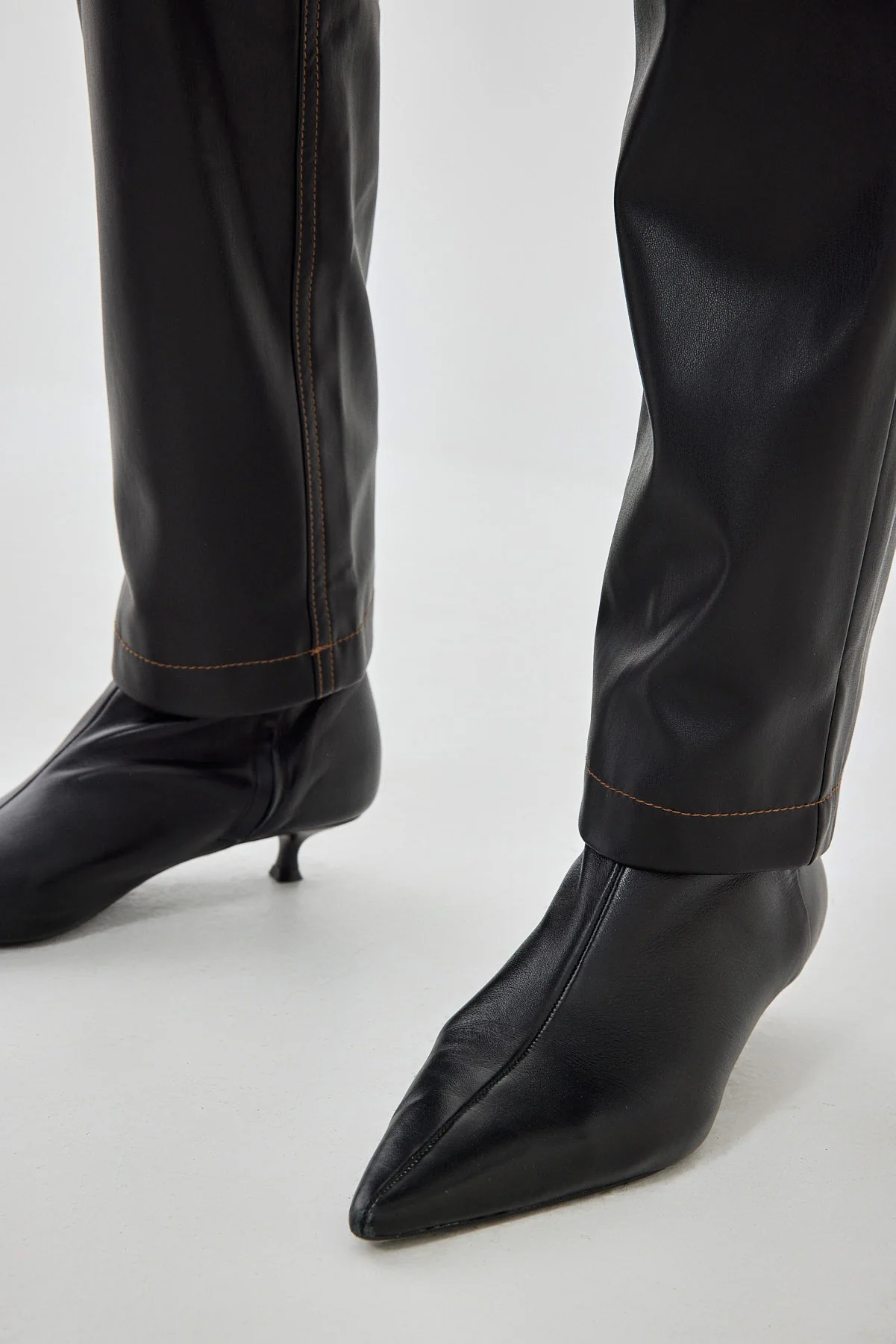 Vegan Leather Straight Pants - Image 7