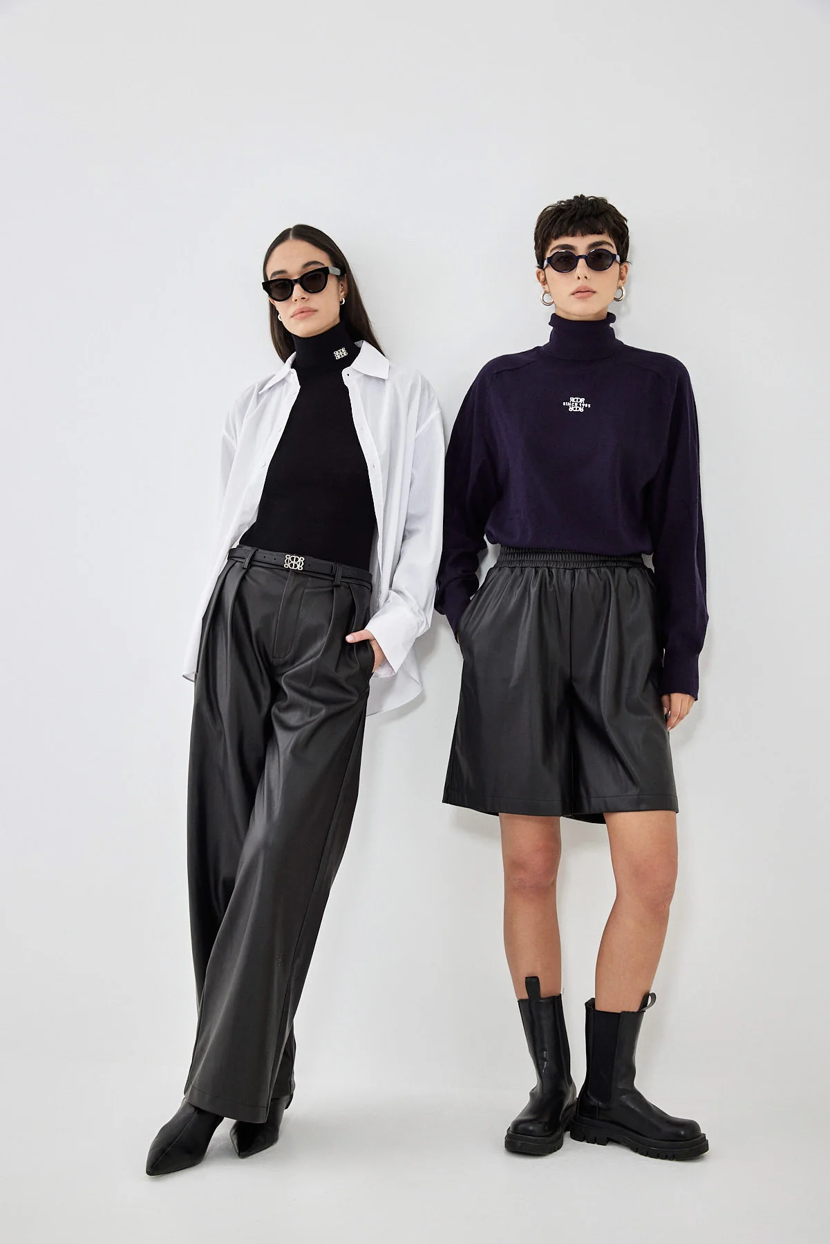 Vegan Leather Wide Pants - Image 8