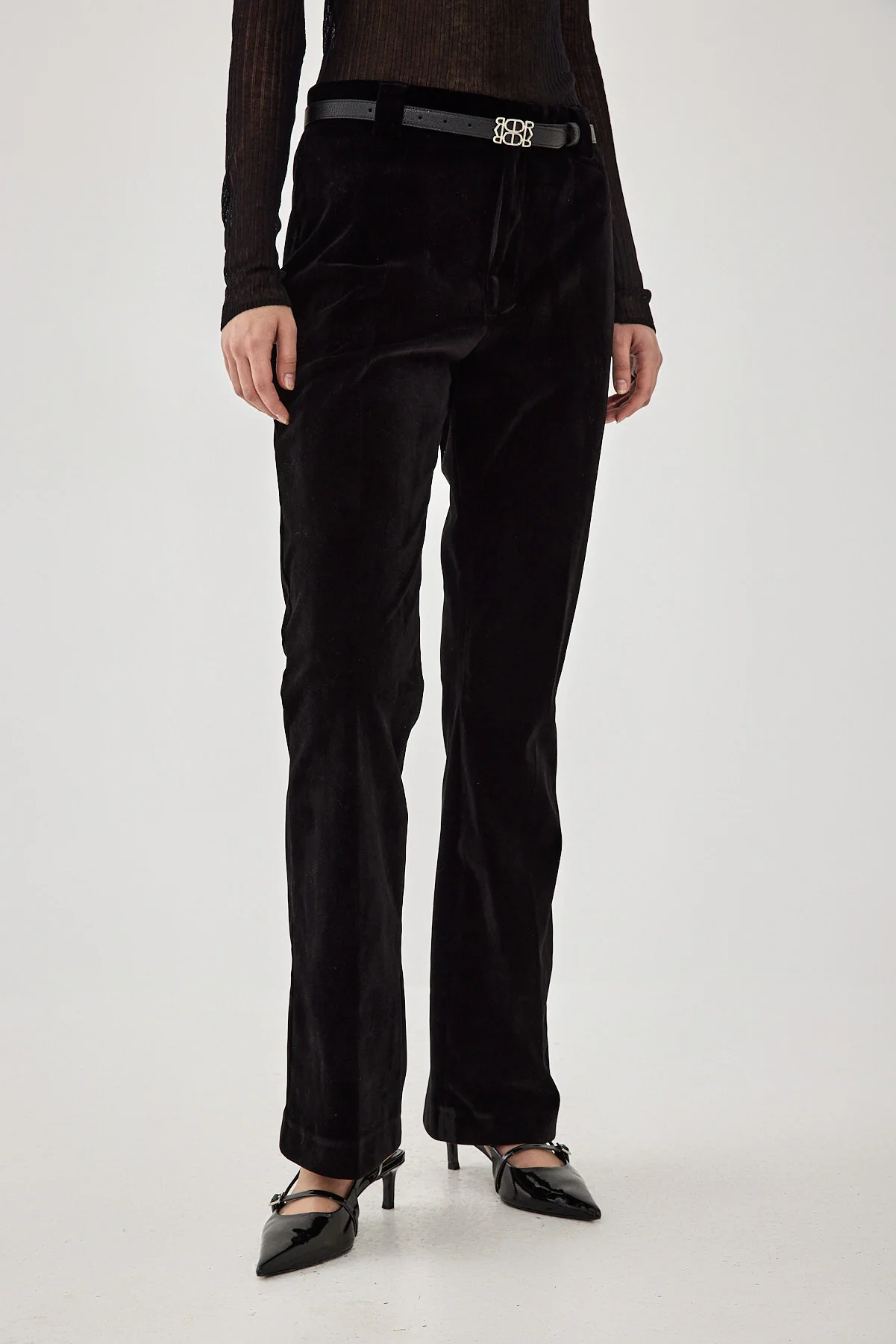 Rigid Velvet Bootcut Pants - Image 2