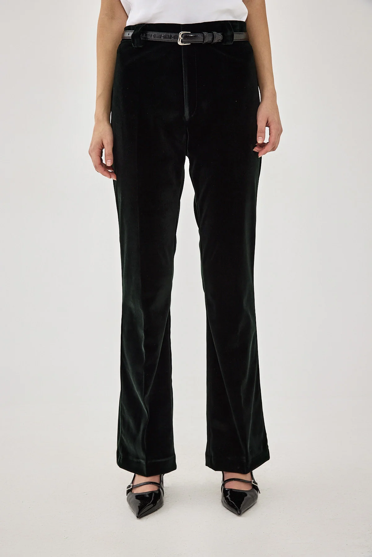 Rigid Velvet Bootcut Pants - Image 2
