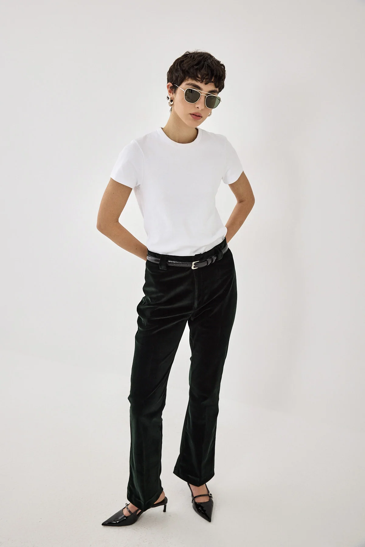 Rigid Velvet Bootcut Pants - Image 3