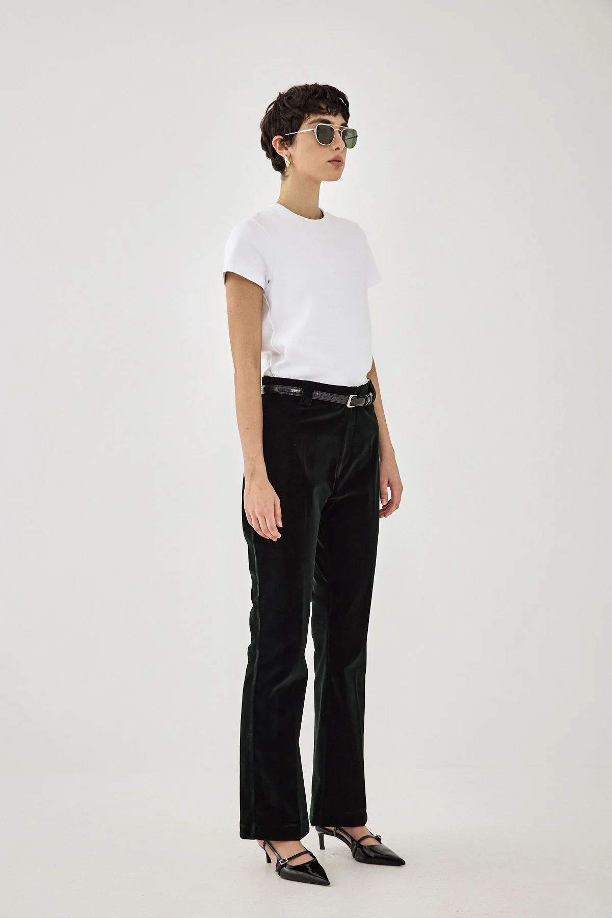 Rigid Velvet Bootcut Pants - Image 4