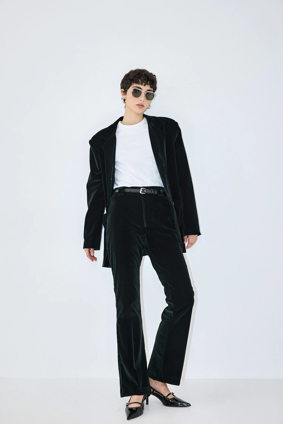 Rigid Velvet Bootcut Pants - Image 9