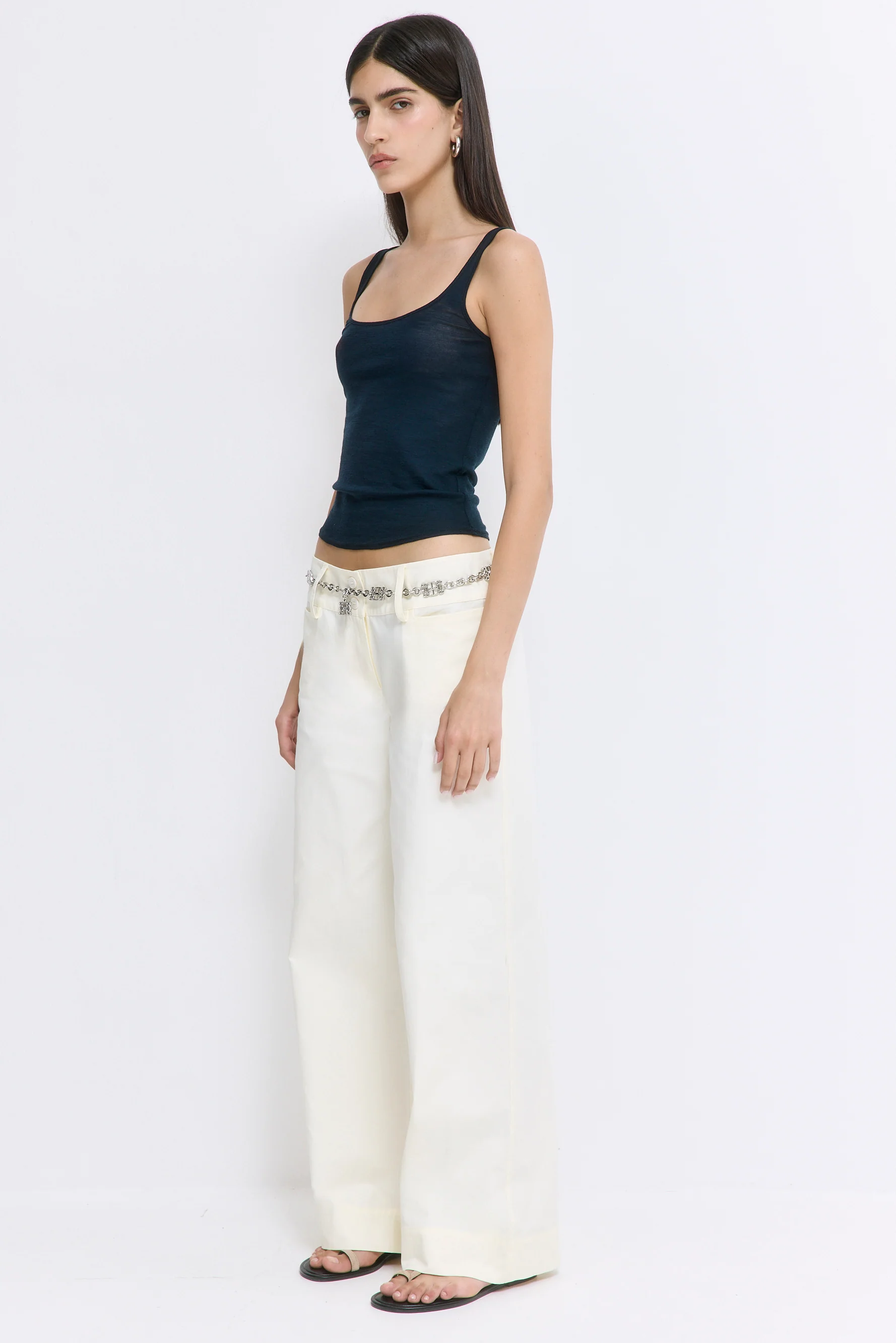 Wide Leg Cotton Pants - Image 4