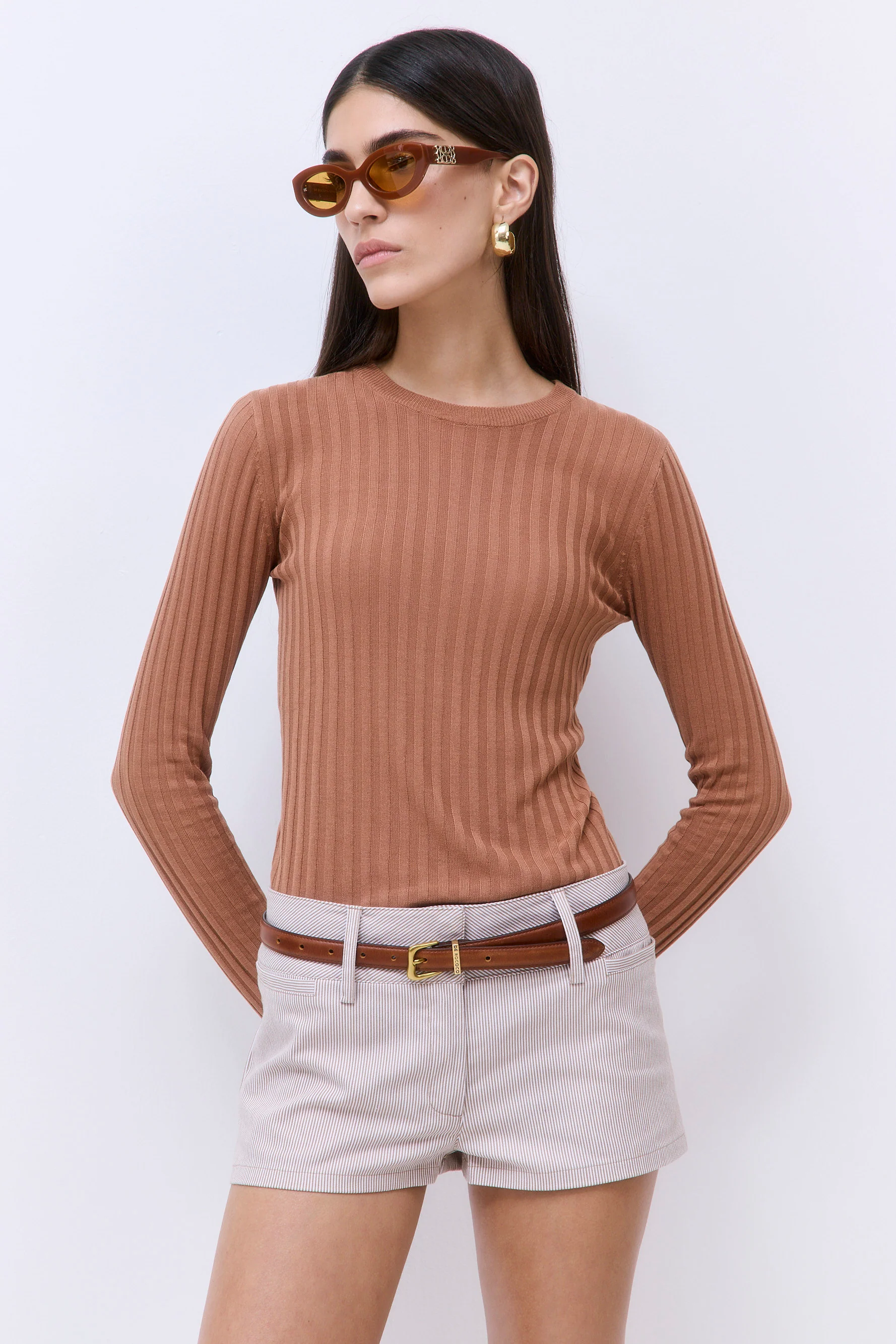 Wide Rib Crew Neck