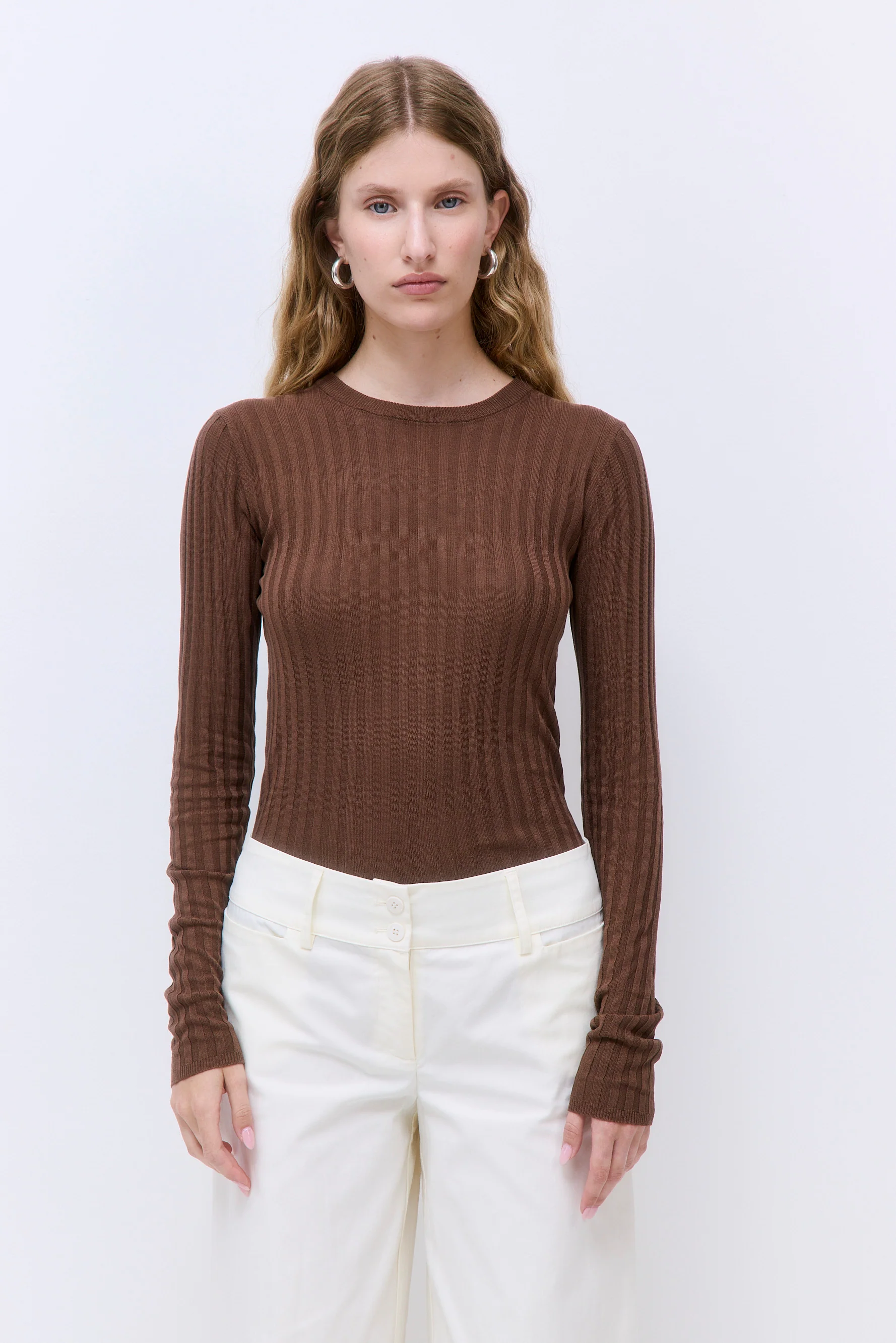Wide Rib Crew Neck
