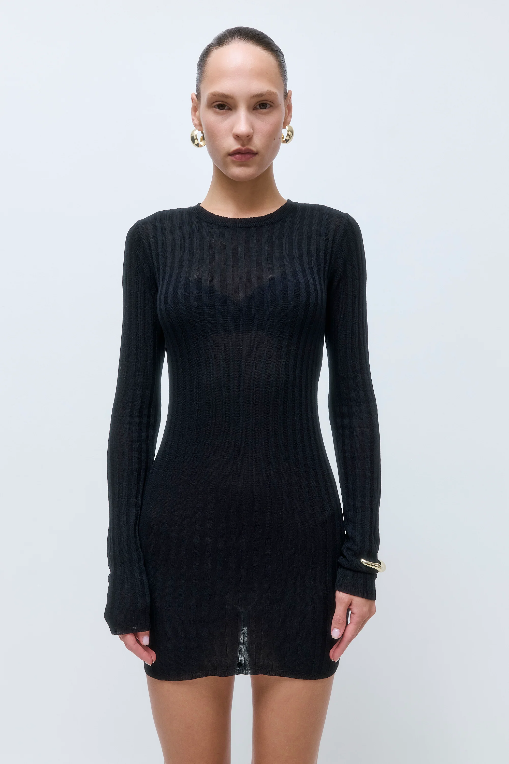 Wide Rib Mini Dress