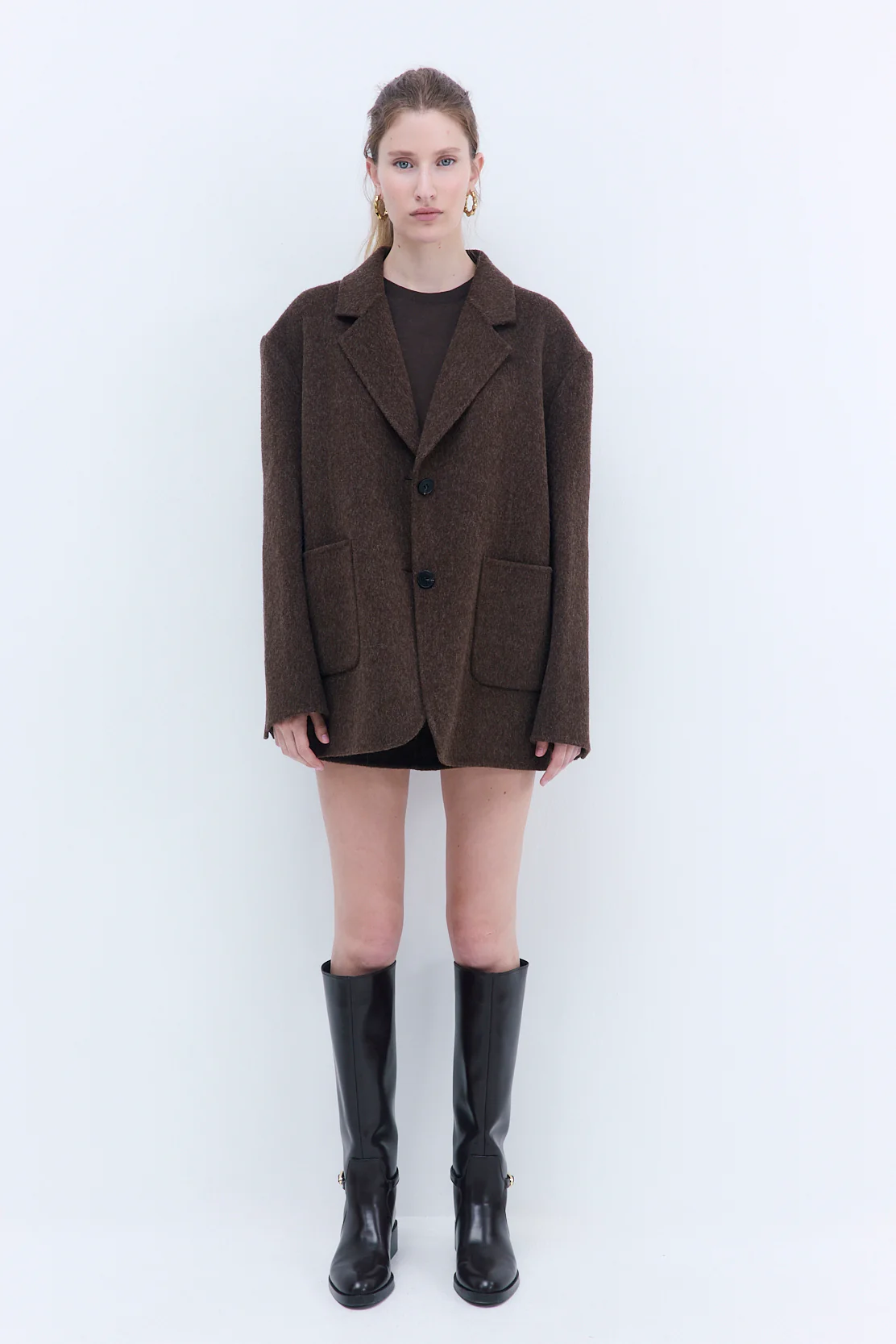 Oversized Double Wool Blazer - Image 2