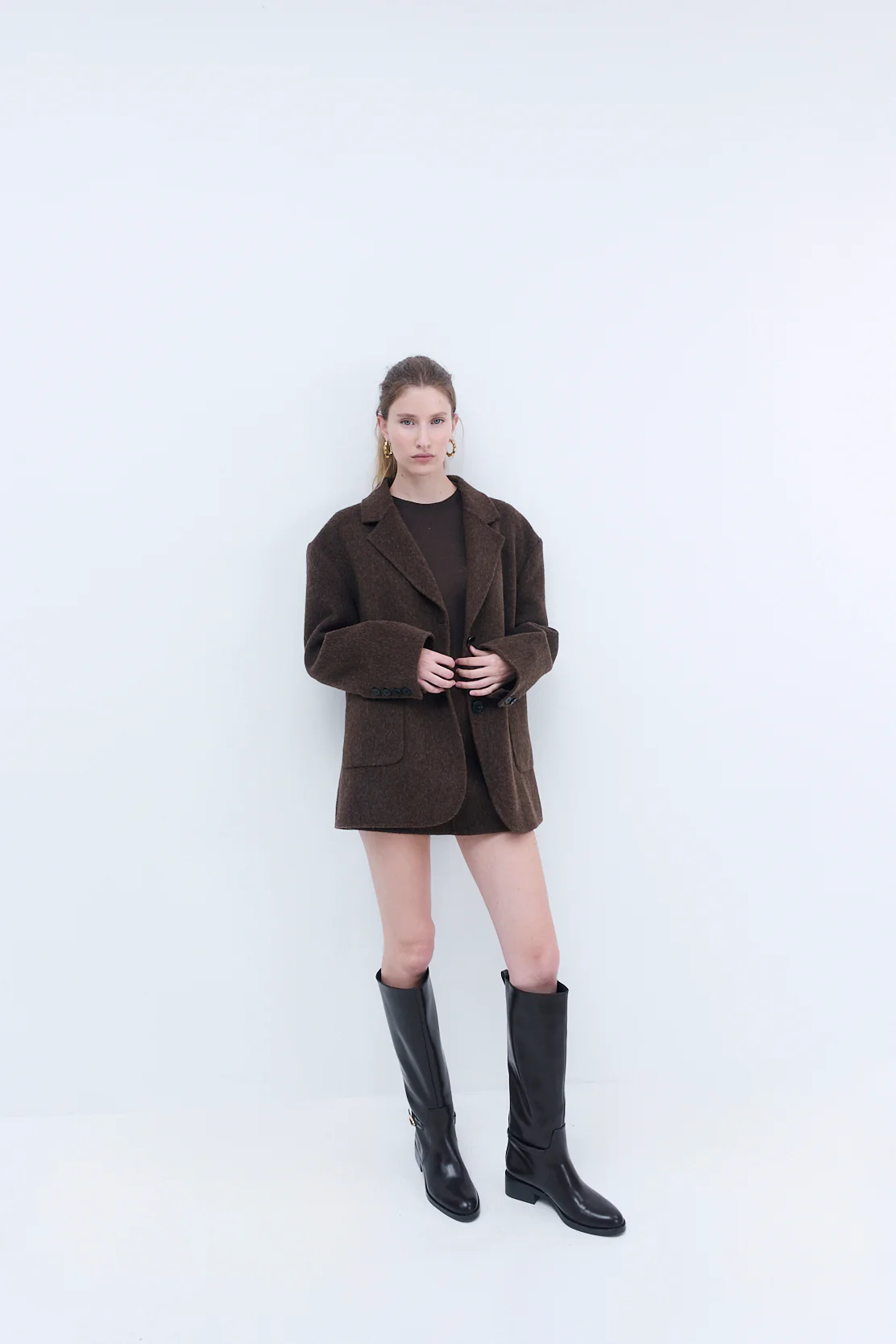Oversized Double Wool Blazer - Image 4