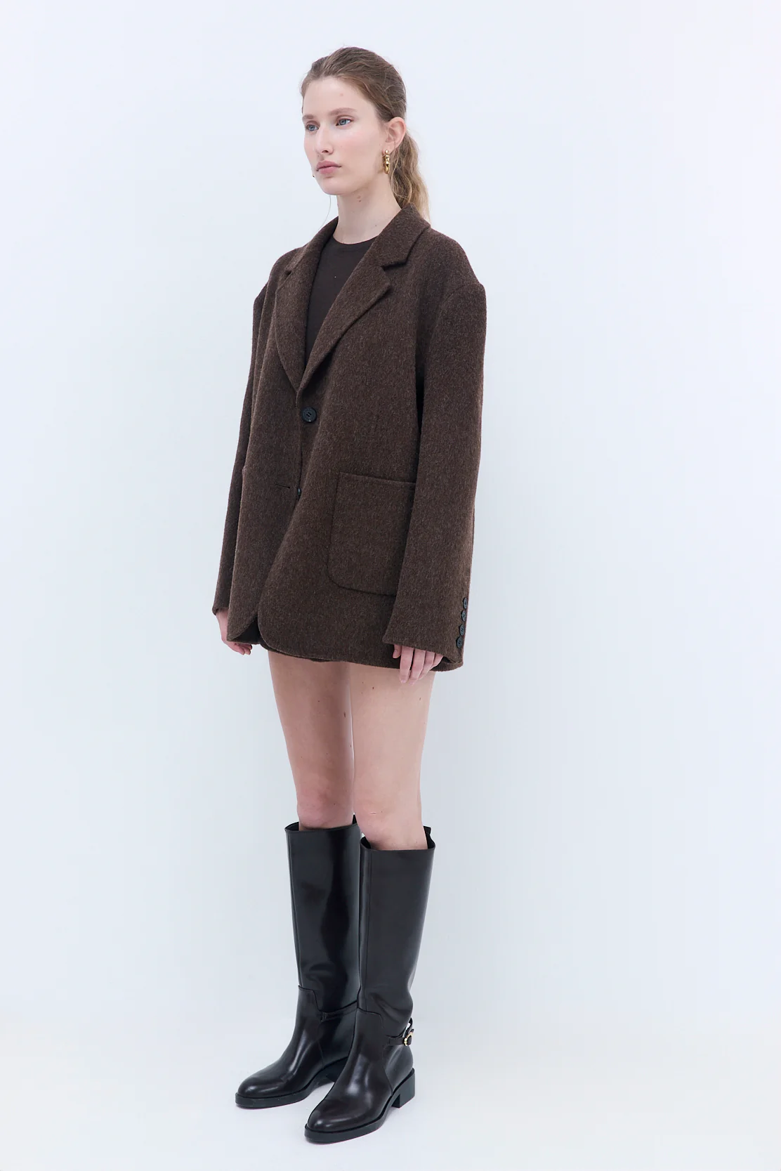 Oversized Double Wool Blazer - Image 5