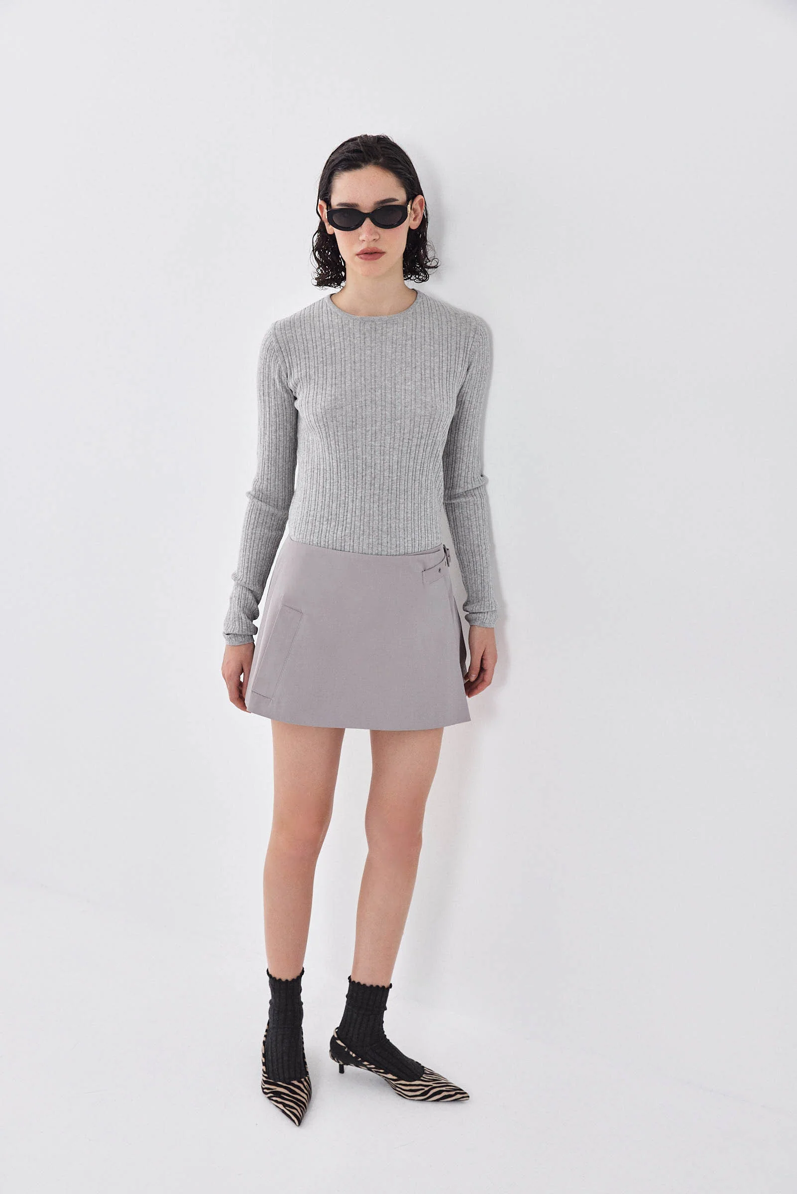 Wrap Mini Skirt - Image 3