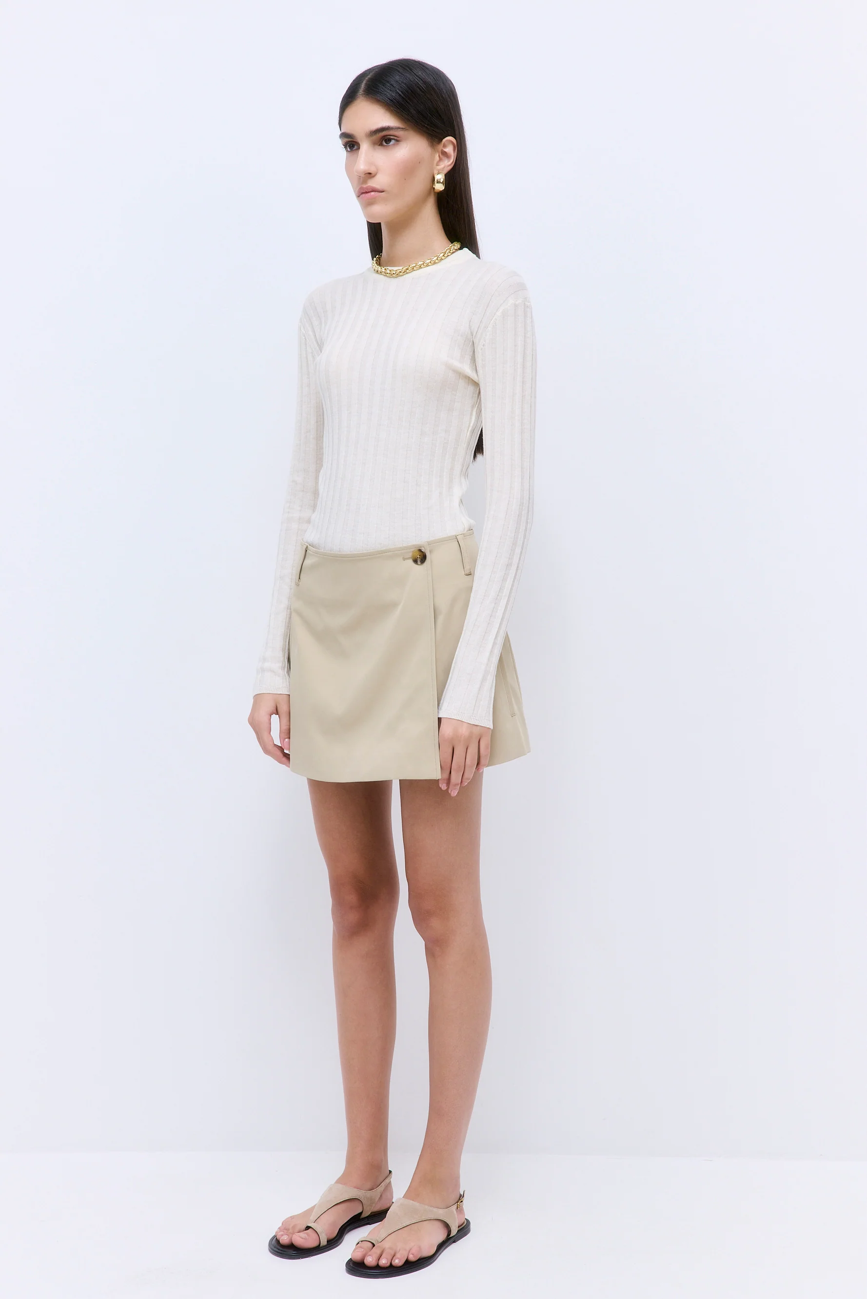 Wrap Trench Mini Skirt - Image 4