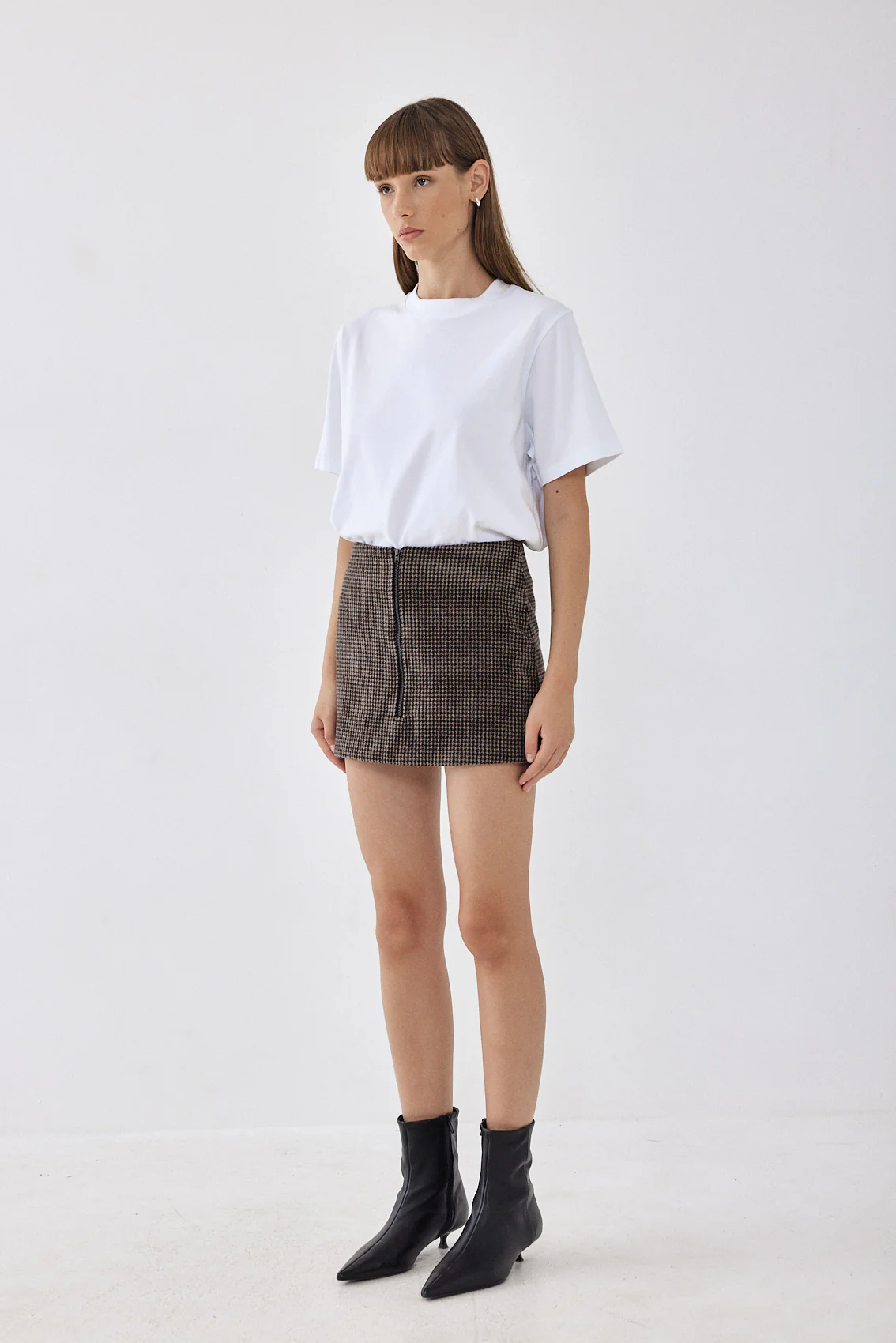 Zipped A Line Mini Skirt - Image 4